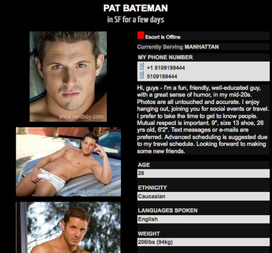 Pat Bateman Resurfaces to Sell His Body