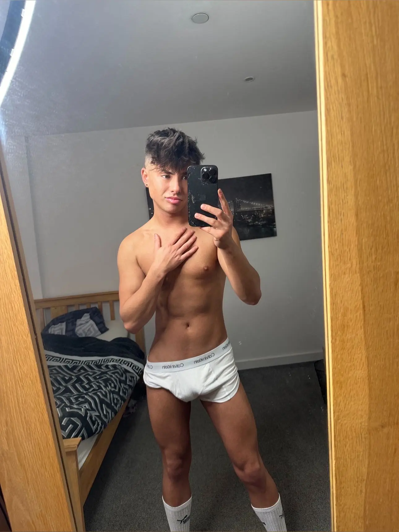 Alluring woman relaxing in lingerie