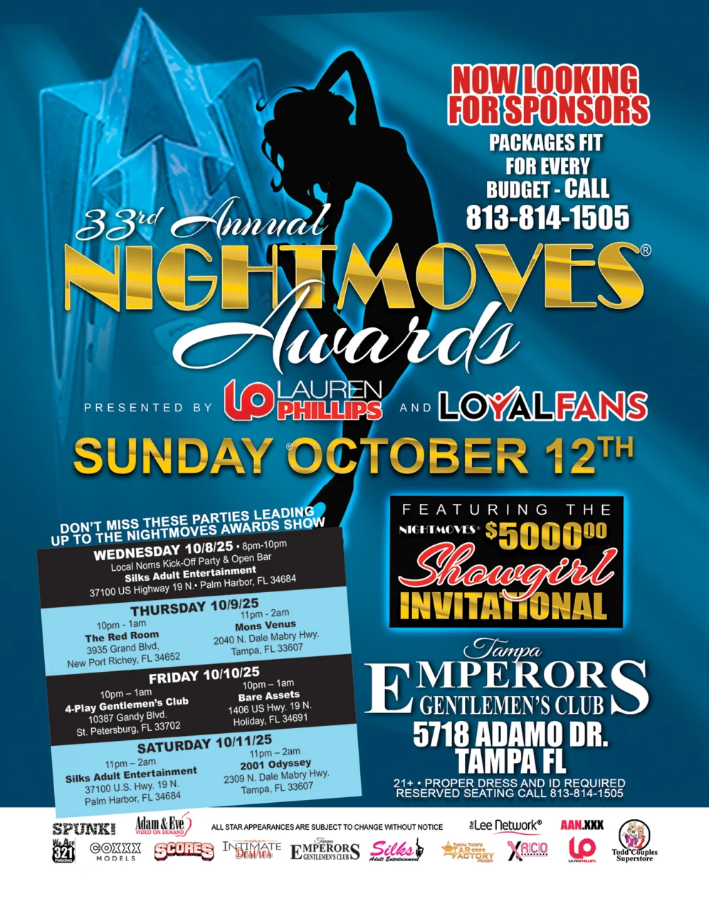 The NightMoves Awards Returns to Tampa This October