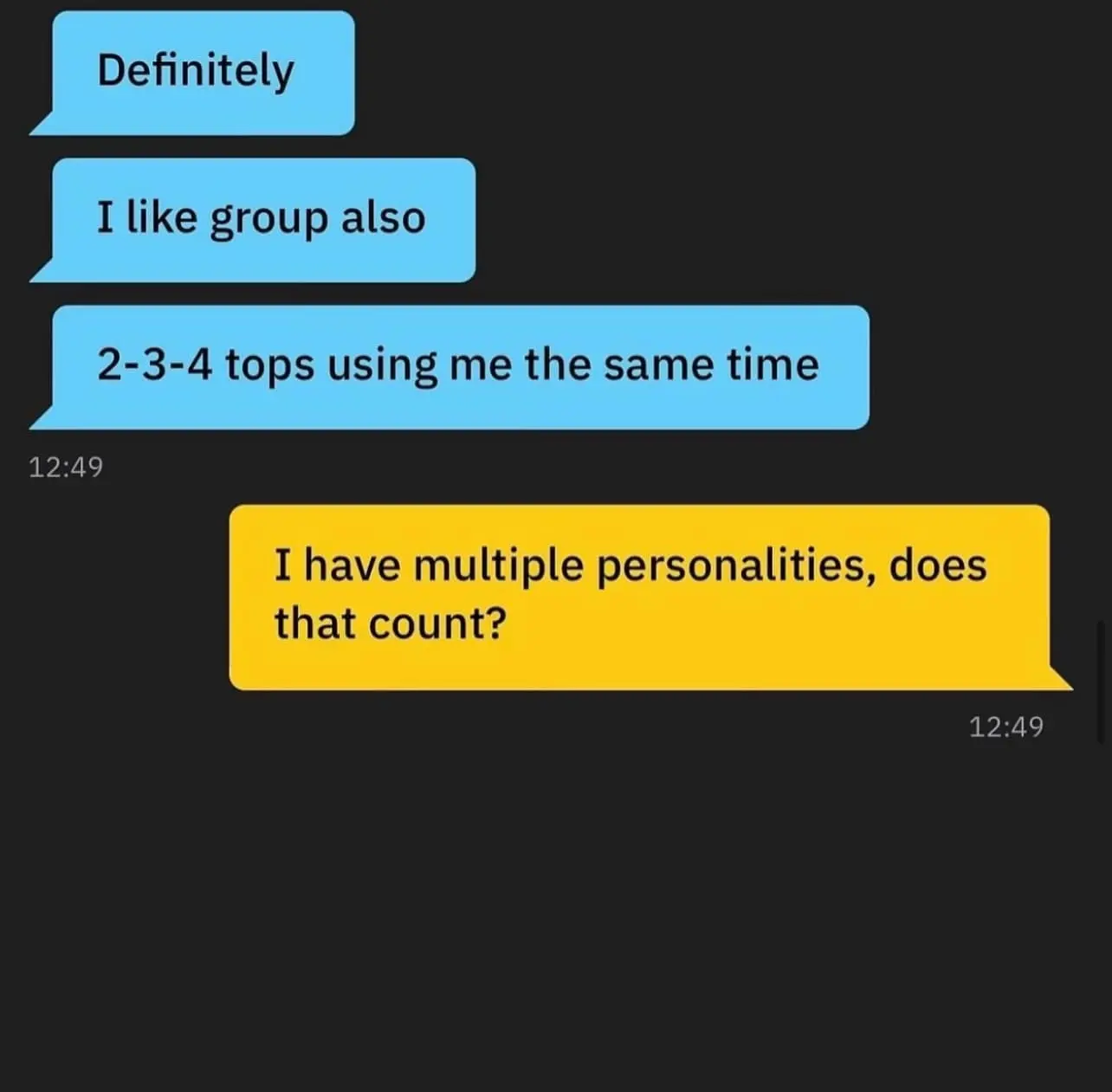 Grindr message