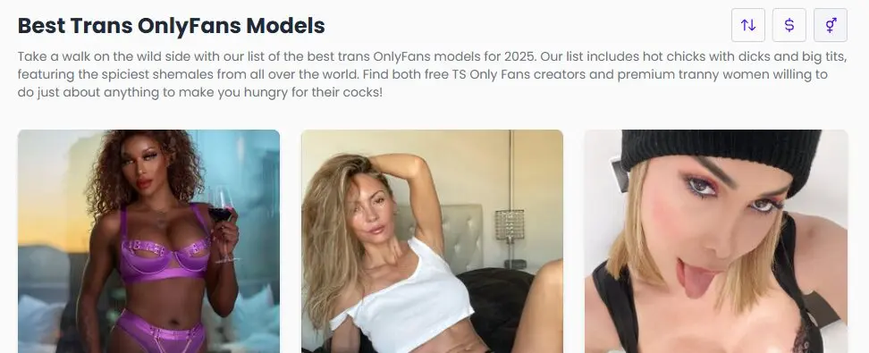 Best Trans ONLYFANS Models
