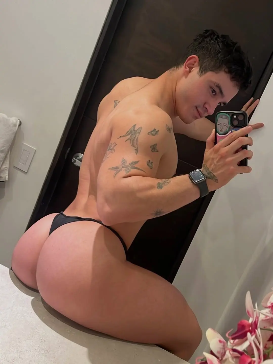 twunk muscle guy in a thong