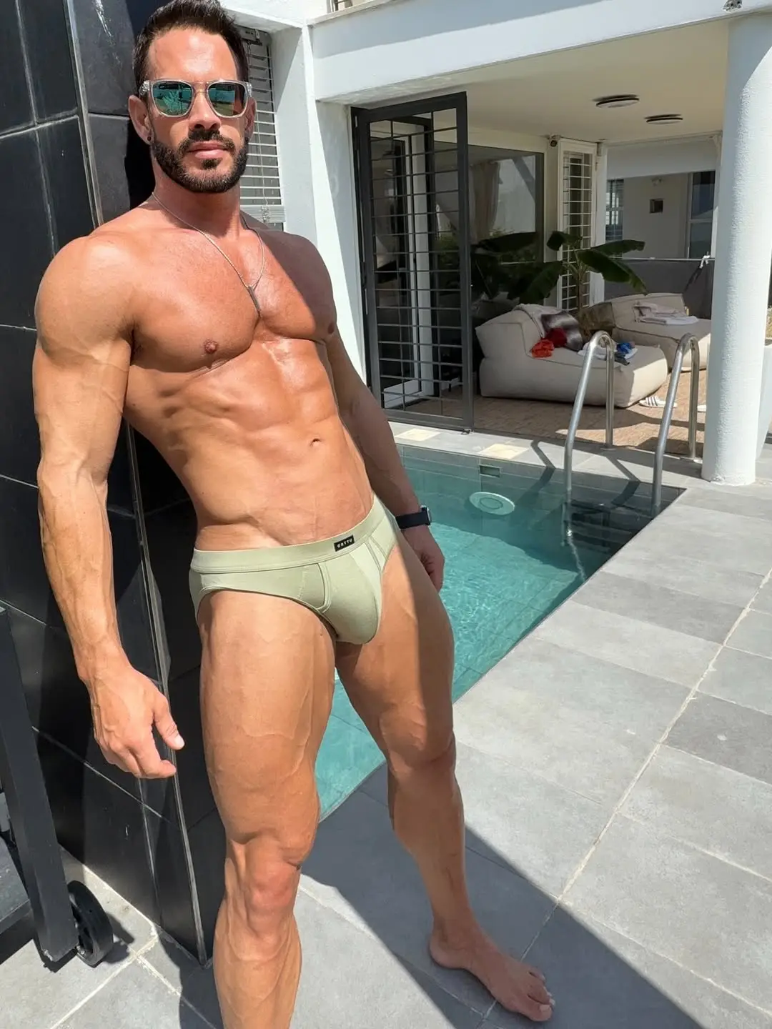muscle stud in underwear bulge 