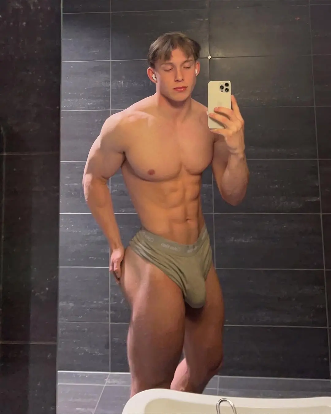 hung guy posing in underwear