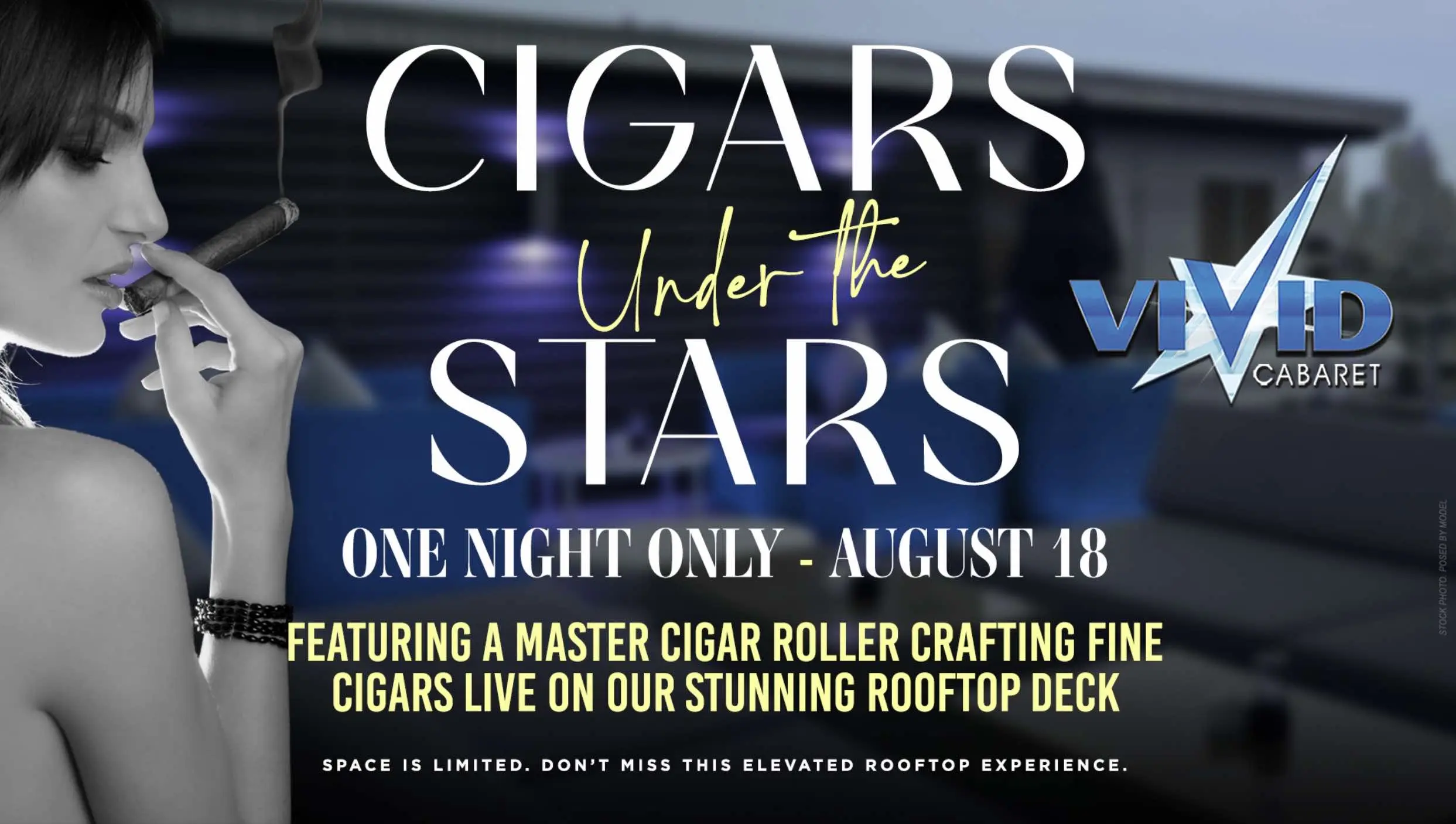 Vivid Cabaret New York to Host “Cigars Under the Stars” Rooftop Event August 18