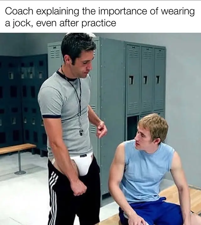 gay locker room meme