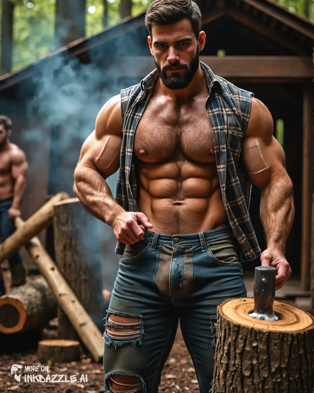 AI massive bulge on muscle model
