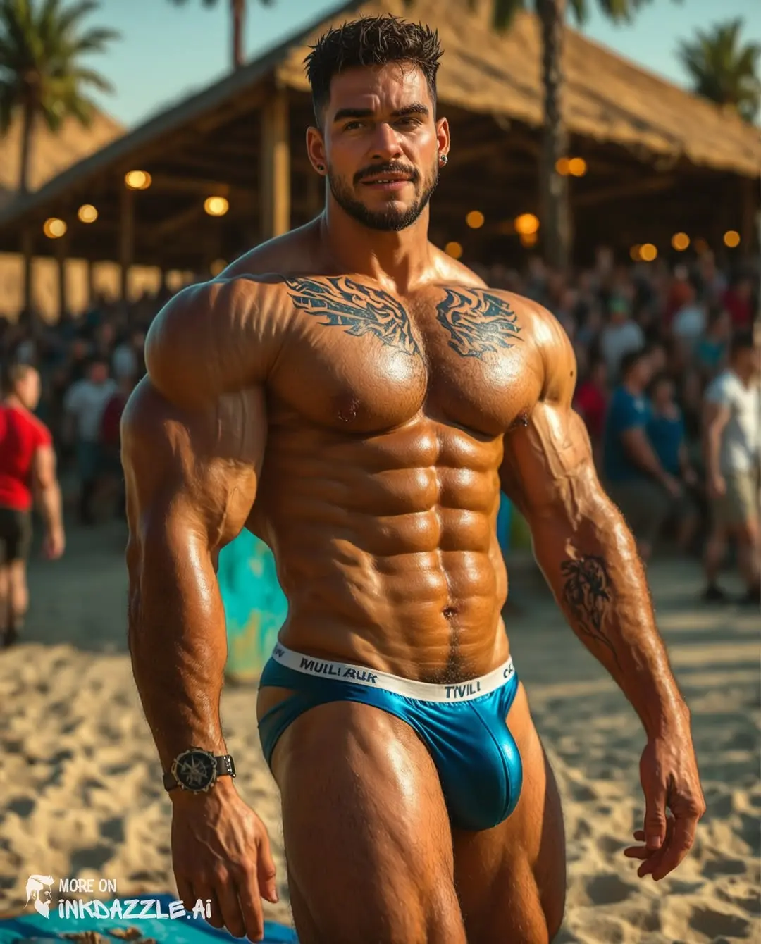 beach bulge in Speedo