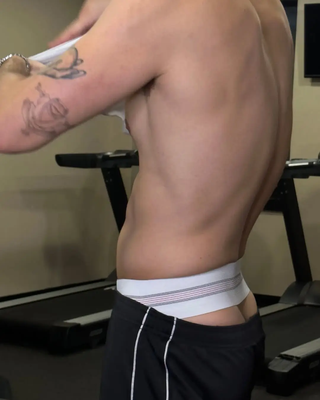 muscle stud in jockstrap