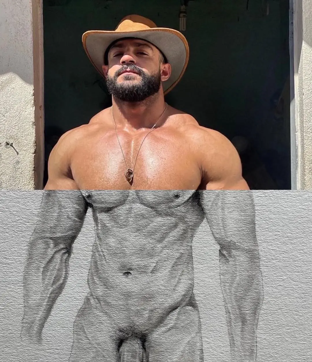 nude muscle model