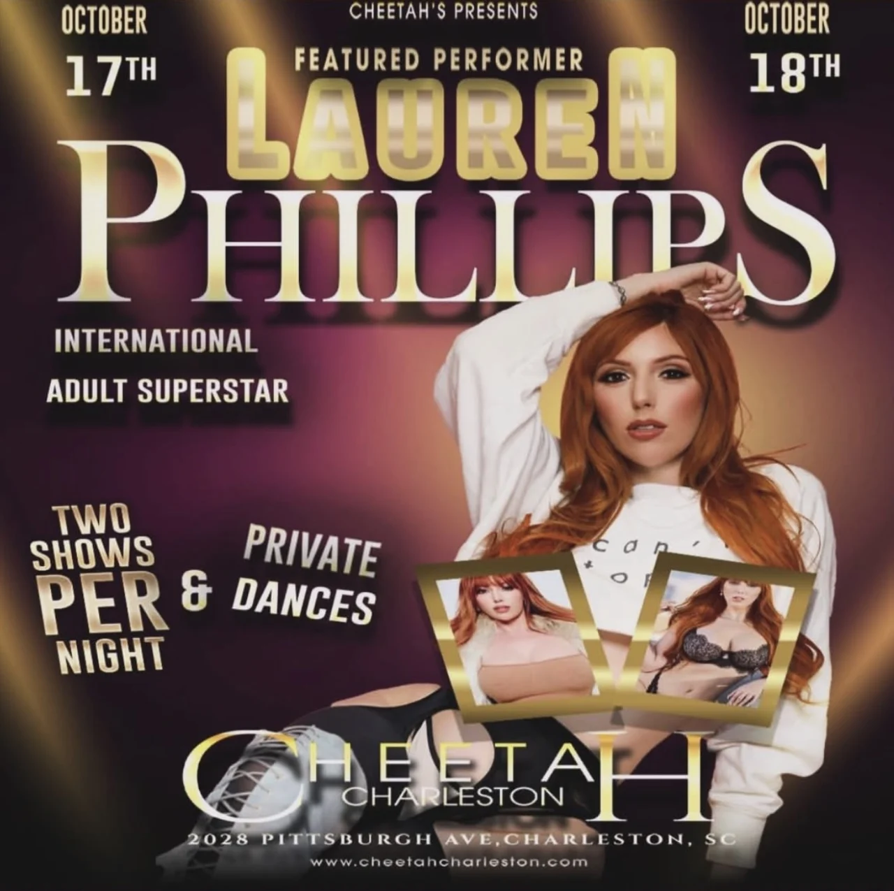 Lauren Phillips Headlining at The Cheetah Charleston This Weekend