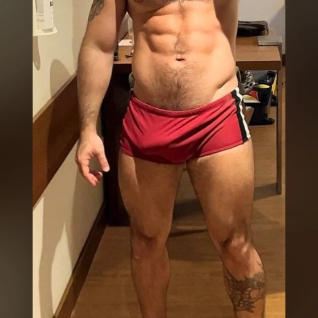 male bulge in shorts