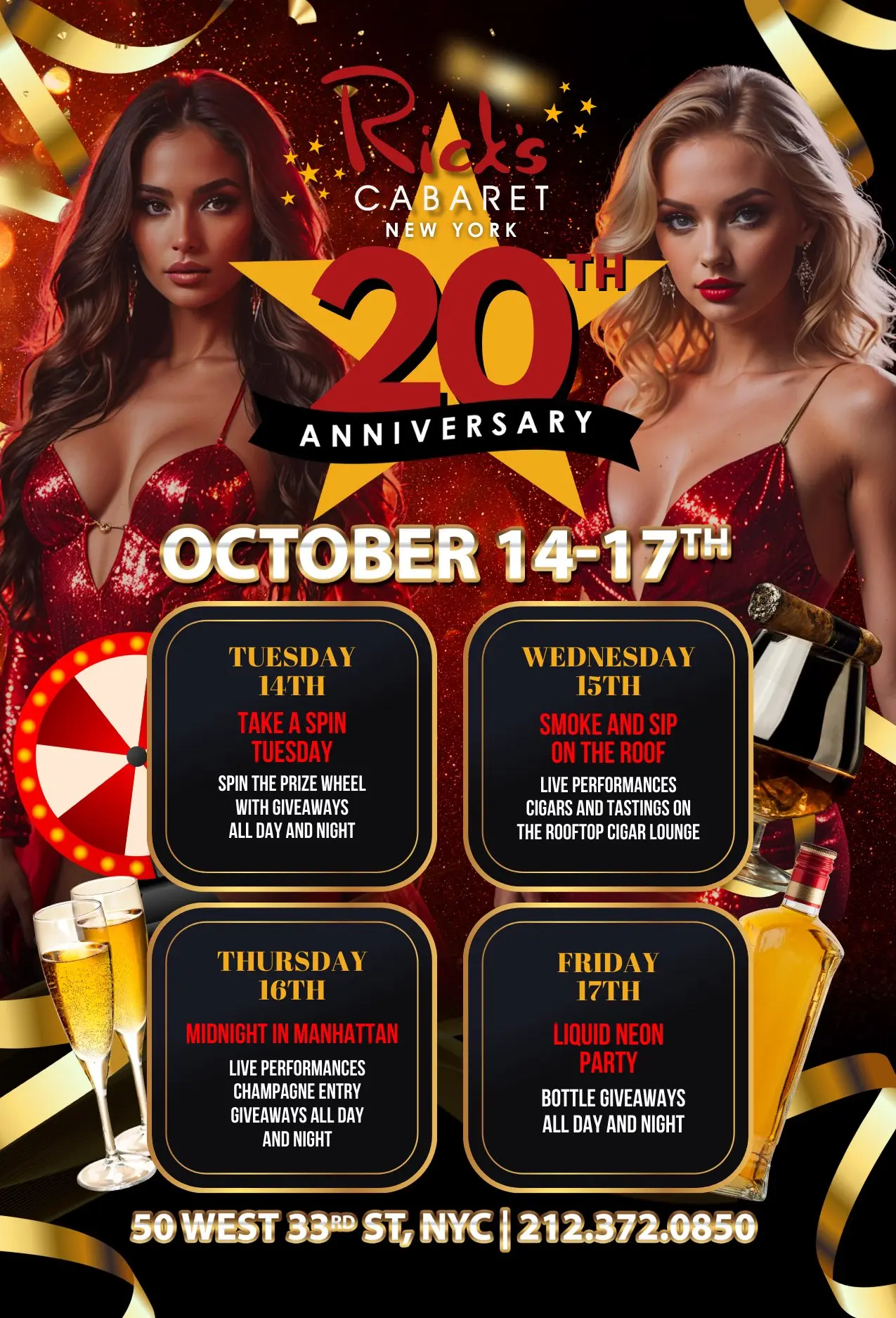 Rick’s Cabaret New York Marks 20th Anniversary With Four-Day Celebration