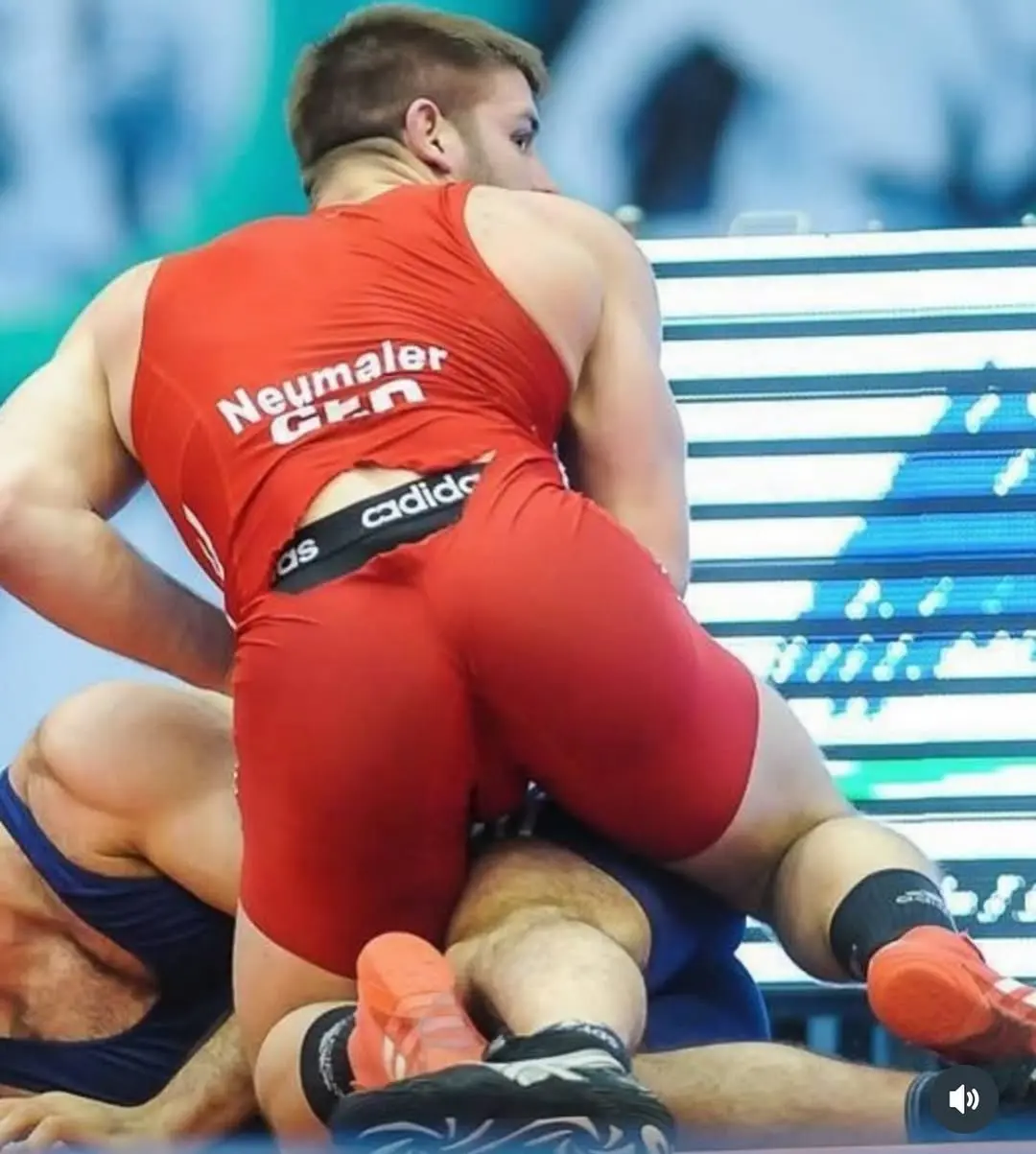 muscle butt in wrestling singlet