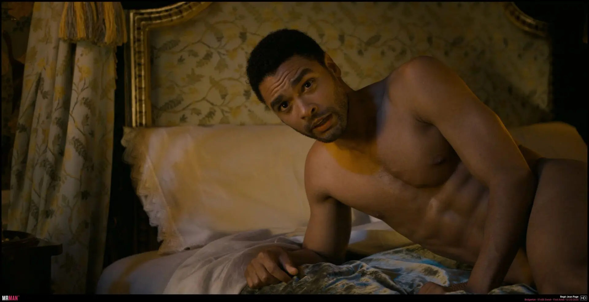 Regé-Jean nude in bed