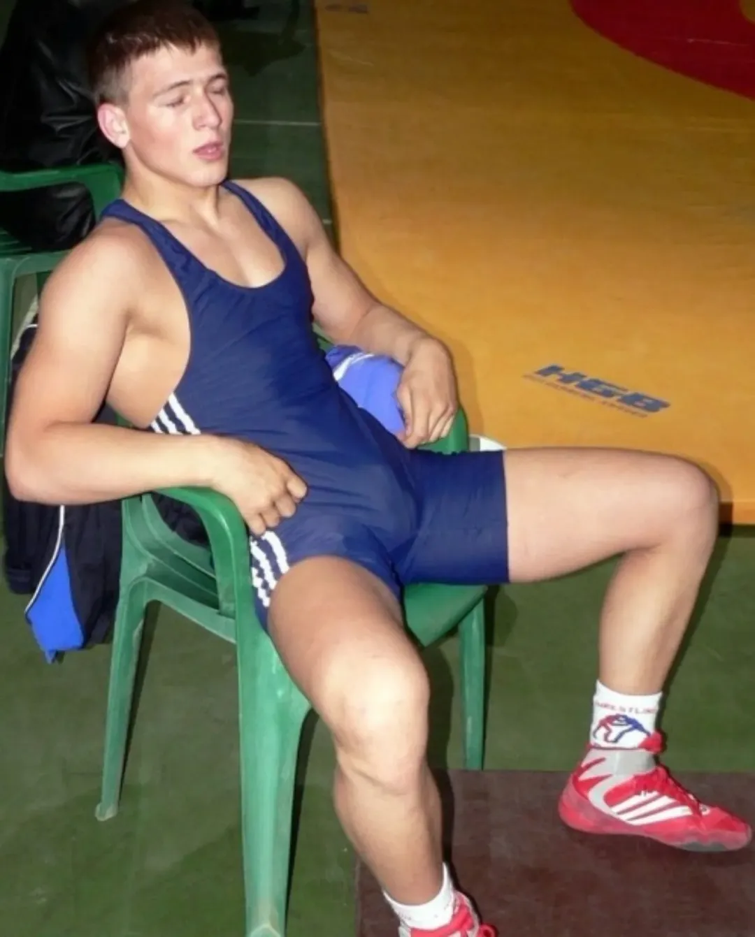 twunk jock in wrestling singlet