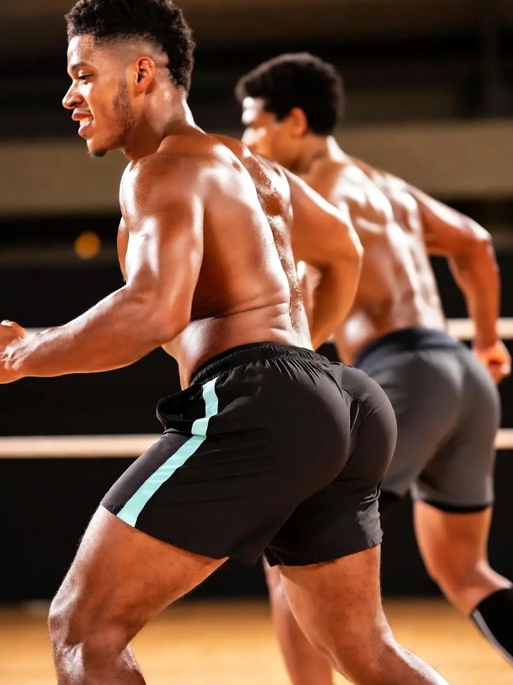 gym muscle guy with bubble butt