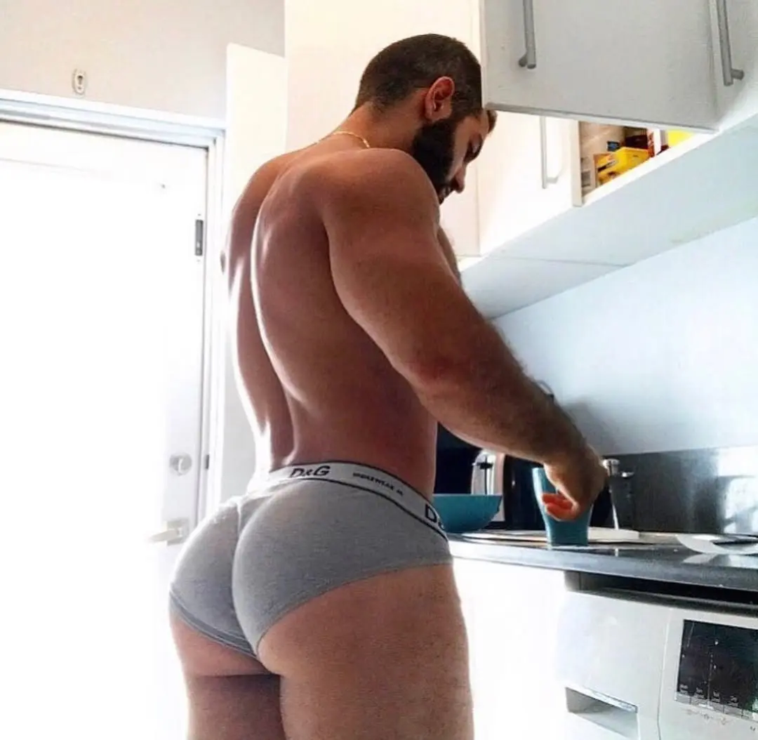 muscle butt in underwear