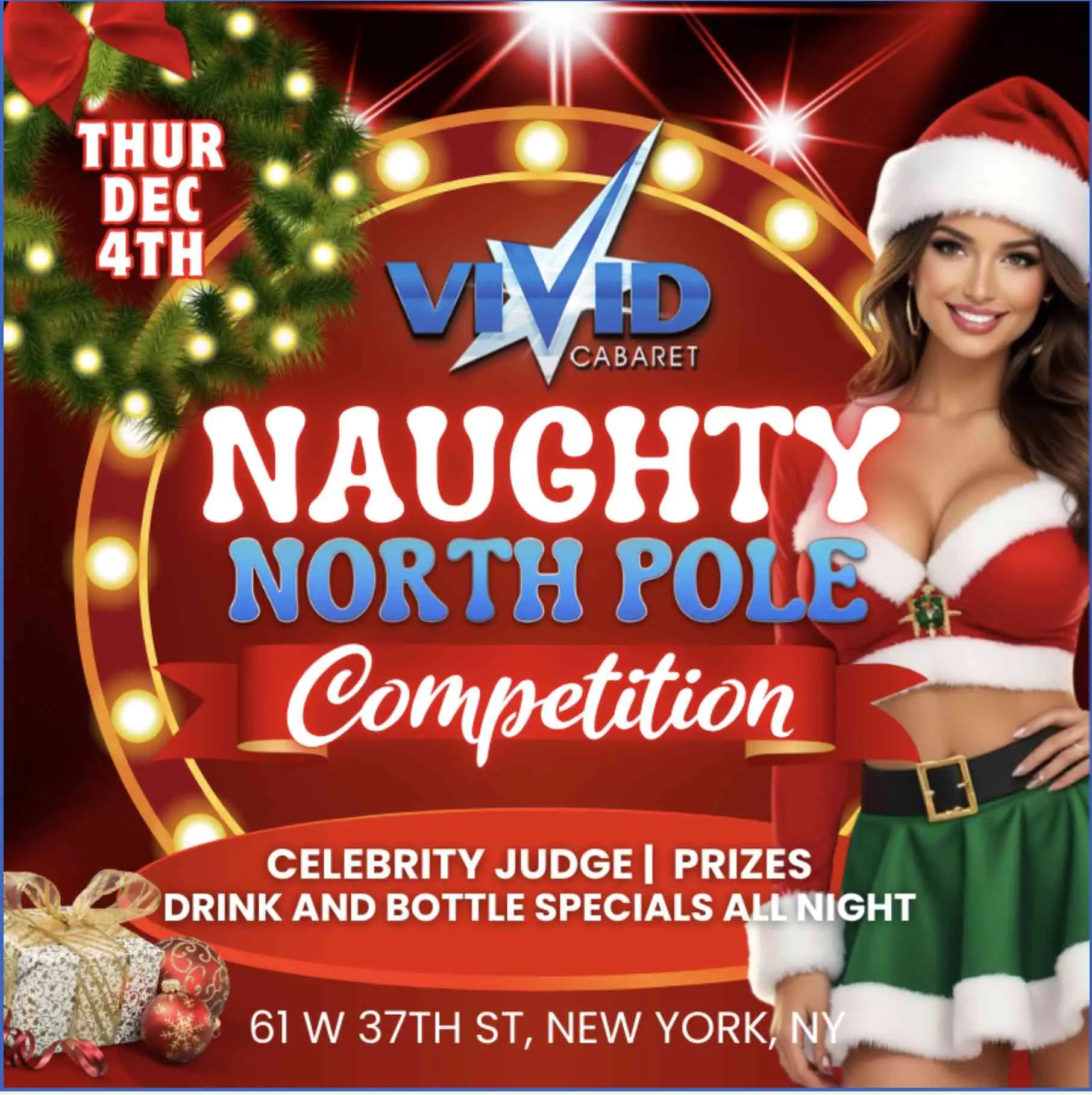 Vivid Cabaret New York Ushers In Holiday Season With ‘Naughty North Pole’ Dance Competition