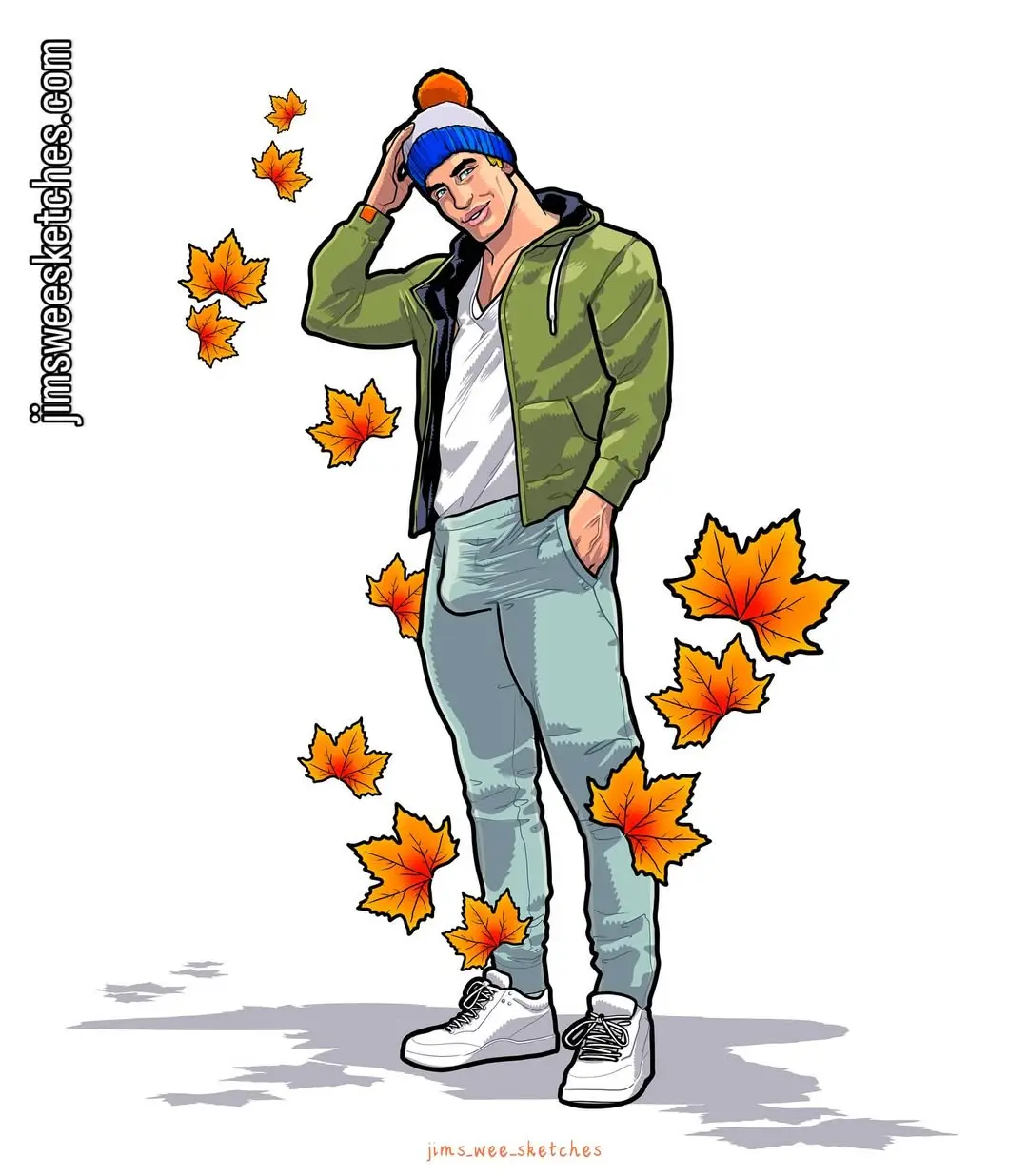 gray sweatpant season erotic art