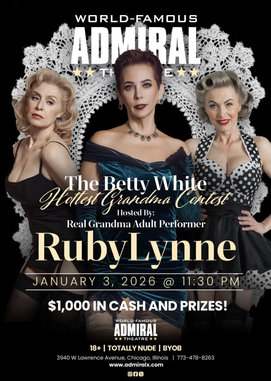 RubyLynne to Host the “Betty White Hottest Woman Over 70” Contest at The World-Famous Admiral Theatre in Chicago