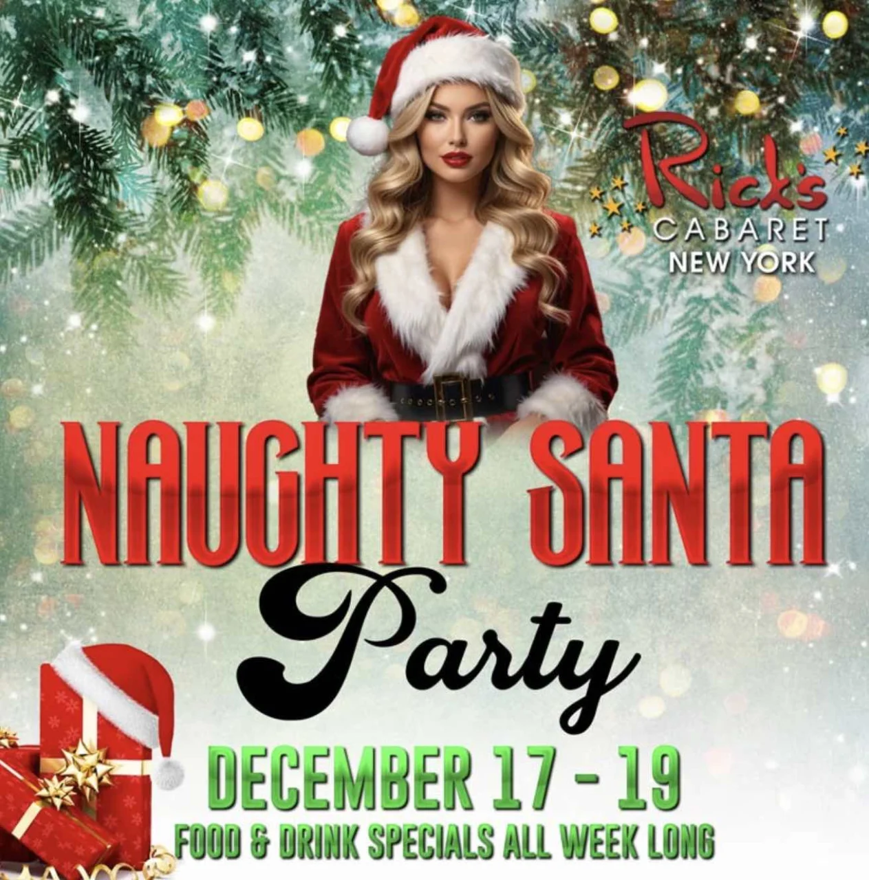 Santa Claus Makes a Holiday Stop at Rick’s Cabaret New York