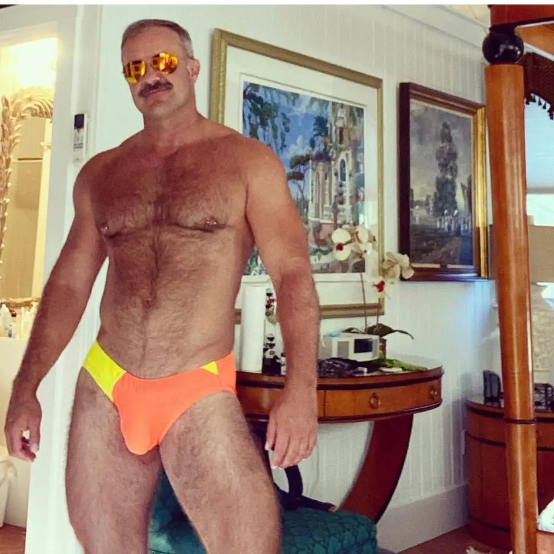 hung DILF in underwear